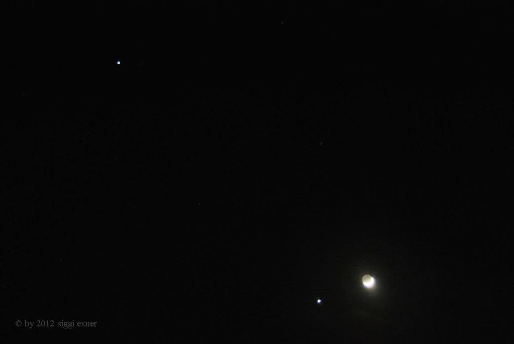 Mond, Venus und Jupiter