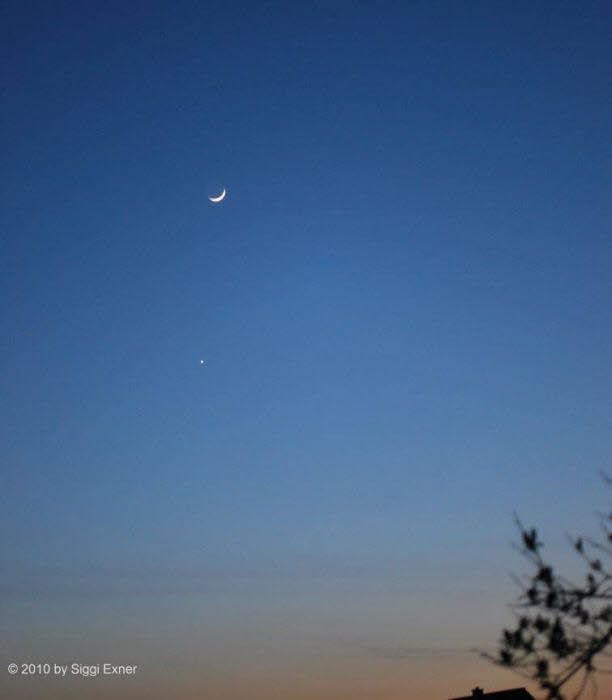 Mond und Venus